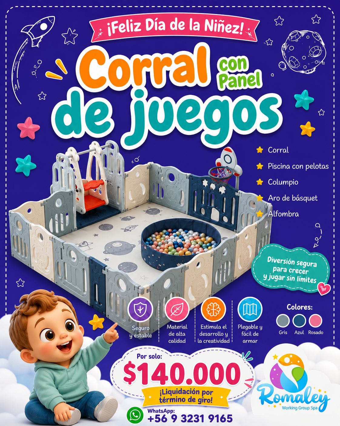 Corral de juegos completo